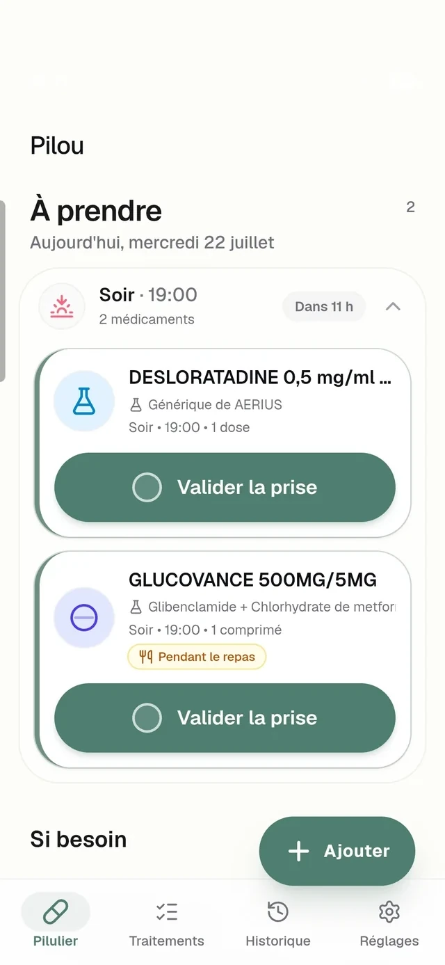 Pilou, les prises du soir à valider.